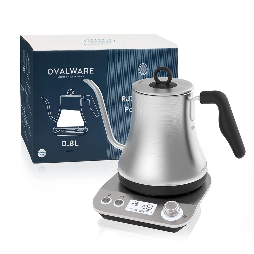 Ovalware Electric Pour Over Kettle-Concrete Cowgirl Roast Organic Coffee | White Horse Coffee Roasters | Small Batch, Clean Roasted, Fair Trade Coffee
