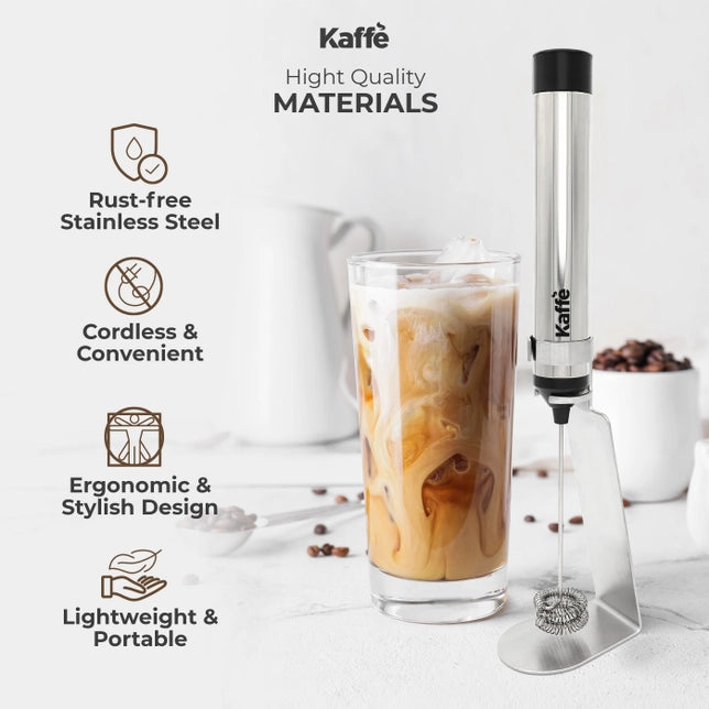 
                  
                    Kaffe Handheld Milk Frother with Stand - USB Rechargeable
                  
                